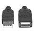 INTRACOM USA, INC. Manhattan 338653  USB-A to USB-A Extension Cable, 1.8m, Male to Female, 480 Mbps (USB 2.0), Hi-Speed USB, Black, Lifetime Warranty, Polybag - USB extension cable - USB (M) to USB (F) - USB 2.0 - 6 ft - molded - black