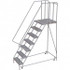 TRI-ARC WLAR107164-D5 Aluminum Rolling Ladder: 7 Step