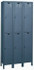 Hallowell UH3228-2A-HG 3-Wide Locker: 12" Wide, 11" Deep, 78" High, Padlock