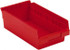 LEWISBins+ SB126-4SE RED Plastic Hopper Shelf Bin: Red