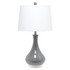 ALL THE RAGES INC Lalia Home LHT-4005-GY  Droplet Table Lamp, 26-1/4inH, White Shade/Gray Base