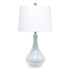 ALL THE RAGES INC Lalia Home LHT-4005-LT  Droplet Table Lamp, 26-1/4inH, White Shade/Light Blue Base