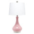 ALL THE RAGES INC Lalia Home LHT-4005-RP  Droplet Table Lamp, 26-1/4inH, White Shade/Rose Pink Base