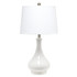 ALL THE RAGES INC LHT-4005-WH Lalia Home Droplet Table Lamp, 26-1/4inH, White Shade/White Base