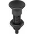 KIPP K0633.212105AL 3/8-24, 24mm Thread Length, 5mm Plunger Diam, Locking Pin Knob Handle Indexing Plunger