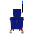 ADIR CORP. ALP462-BLU Alpine PVC Mop Bucket With Side Wringer, 36 Qt, 35inH x 15inW x 25inD, Blue