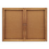 ACCO BRANDS USA, LLC 364 Quartet Classic Enclosed Cork Bulletin Board, 48in x 36in, Wood Frame With Brown Finish