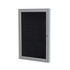 GHENT MANUFACTURING INC. PA13630TR-BK Ghent 1 Door Enclosed Recycled Rubber Bulletin Board, Satin Aluminum Frame, 36inH x 30inW, Black