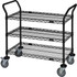 Quantum Storage WRC-2442BK-3 Utility Cart: Steel, Black