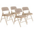 NATIONAL PUBLIC SEATING CORP National Public Seating 2201  2200 2-Hinge Folding Chairs, Beige, Set Of 4 Chairs