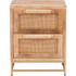 L. POWELL ACQUISITION CORP. Powell ODP2554  Braden 23inH Rattan Cabinet With 2 Drawers, Natural/Gold
