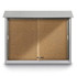 United Visual Products UVMC4536-LTGREY Enclosed Bulletin Board: 45" Wide, 36" High, Cork, Tan