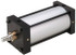 Parker 6.00BB4MAU14A4 Double Acting Rodless Air Cylinder: 6" Bore, 4" Stroke, 250 psi Max, 3/4 NPTF Port, Cap Fixed Clevis Mount