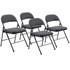 OKLAHOMA SOUND CORPORATION 974/4 National Public Seating Commercialine 970 Series Fabric Upholstered Folding Chairs, Star Trail Blue, Pack Of 4 Chairs