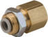 SMC PNEUMATICS KQ2E08-03A Push-to-Connect Tube Fitting: Female Bulkhead, 3/8" Thread