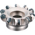 Kyocera THN04470 80mm Cut Diam, 25.4mm Arbor Hole, 6mm Max Depth of Cut, 45° Indexable Chamfer & Angle Face Mill