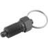 KIPP K0342.3206 M12x1.5, 17mm Thread Length, 0.2362" Plunger Diam, 0.2362" Plunger Projection, Steel Hardened Locking Pin Pull Ring Plunger
