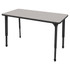 MARCO GROUP, INC. 38-2226-77-BLK Marco Group Apex Series Rectangle Adjustable Table, 30inH x 48inW x 24inD, Gray Nebula/Black