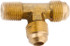 ANDERSON METALS 754051-0606 Lead Free Brass Flared Tube Male Run Tee: 3/8" Tube OD, 3/8 Thread, 45 ° Flared Angle