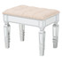 WHOLESALE INTERIORS, INC. Baxton Studio 2721-12264  Hedia Contemporary Glam And Luxe Ottoman, Beige/Silver