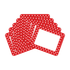 BARKER CREEK PUBLISHING, INC. BC3744 Barker Creek Name Tags, 2 -3/4" x 3 1/2", Red And White Dots, 45 Name Tags Per Pack, Case Of 2 Packs