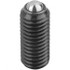 KIPP K0315.12 Threaded Ball Plunger: M12, 0.315" Ball Dia, 1.0236" Body Length, 0.0984" Max Ball Reach