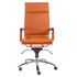 EURO STYLE, INC. Eurostyle 01264COG  Gunar Pro Faux Leather High-Back Commercial Office Chair, Chrome/Cognac