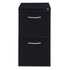 Hirsh 21117 Mobile Pedestal: 2 Drawers, Steel, Black