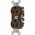 Bryant Electric 5262BN Straight Blade Duplex Receptacle: NEMA 5-15R, 15 Amps, Grounded