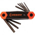 Crescent CHKFT8 Torx Key Set: 8 Pc, Fold-Up Handle, T9 to T40