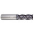 Helical Solutions 30337 Square End Mill: 3/8" Dia, 1" LOC, 4 Flutes, Solid Carbide