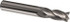 Guhring 9031500063500 Square End Mill:  0.2500" Dia, 0.75" LOC, 0.25" Shank Dia, 2.5" OAL, 4 Flutes, Solid Carbide