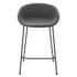 EURO STYLE, INC. 30497GRYBLU Eurostyle Zach-C Fabric Counter Stools, Matte Black/Gray-Blue, Set Of 2 Stools