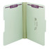 SMEAD MFG CO 2K2503-1&3 Smead Pressboard Fastener Folders With SafeSHIELD Fasteners, 2in Expansion, Legal Size, 100% Recycled, Gray/Green, Box Of 25