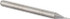 Accupro 12276812 Square End Mill: 0.035" Dia, 0.105" LOC, 4 Flutes, Solid Carbide