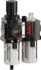 ARO/Ingersoll-Rand C38221-600 FRL Combination Unit: 1/4 NPT, Compact, 2 Pc Filter/Regulator-Lubricator with Pressure Gauge