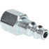 Parker H3C Pneumatic Hose Coupling: 1/4-18" Thread, 1/4" Body Dia, Industrial Interchange