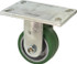 Albion 72PD04201R Rigid Top Plate Caster: Polyurethane, 4" Wheel Dia, 2" Wheel Width, 700 lb Capacity, 5-5/8" OAH