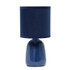 ALL THE RAGES INC LT1134-NAV Simple Designs Thimble Base Table Lamp, 10-1/16inH, Navy/Navy