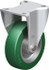 Blickle 638155 Rigid Top Plate Caster: Polyurethane-Elastomer Blickle Softhane, 5" Wheel Dia, 1-37/64" Wheel Width, 770 lb Capacity, 6-1/2" OAH