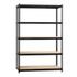 Iron Horse 20994 Adjustable Steel Shelving: 48" Wide, 24" Deep, 72" High, Black