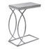 MONARCH PRODUCTS Monarch Specialties I 3185  Side Accent Table, Rectangular, Gray Cement/Chrome