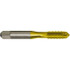 Greenfield Threading 307836 Straight Flute Tap: 7/8-14 UNF, 4 Flutes, Plug, 2/3B Class of Fit, High Speed Steel, TiN Coated