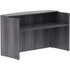 SP RICHARDS 69595 Lorell 72inW Reception Computer Desk, Weathered Charcoal