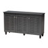 WHOLESALE INTERIORS, INC. 2721-9167 Baxton Studio Winda 3-Door Entryway Shoe Storage Cabinet, Dark Gray