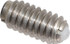 Vlier DSSB54N Threaded Ball Plunger: 1/4-20, 0.125" Ball Dia, 0.531" Body Length, 0.035" Max Ball Reach