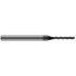 Harvey Tool 12775-C4 Square End Mill: 0.075'' Dia, 1/2'' LOC, 1/8'' Shank Dia, 2-1/2'' OAL, 3 Flutes, Solid Carbide