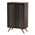 WHOLESALE INTERIORS, INC. 2721-10758 Baxton Studio Naoki 2-Tone 2-Door Shoe Cabinet, Gray/Walnut