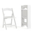 FLASH FURNITURE 4LEL1WHITE  HERCULES Series Resin Folding Chairs, White, Set Of 4 Chairs