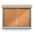 United Visual Products UVMC4536-SAND-C Enclosed Cork Bulletin Board: 45" Wide, 36" High, Cork, Natural Tan